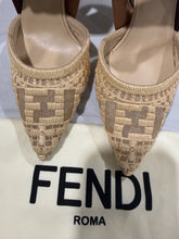 Load image into Gallery viewer, Fendi Colibri Mesh Raffia Heels size 36.5
