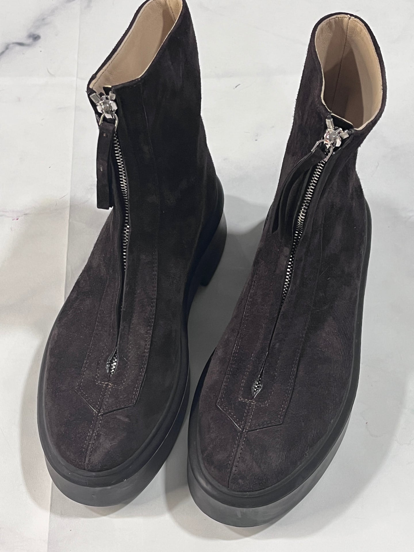 The Row Chocolate Brown Zipper Bootie