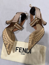 Load image into Gallery viewer, Fendi Colibri Mesh Raffia Heels size 36.5
