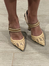 Load image into Gallery viewer, Fendi Colibri Mesh Raffia Heels size 36.5

