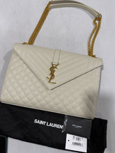 Load image into Gallery viewer, Saint Laurent YSL Large Envelope Cream Crossbody Shoulder bag
