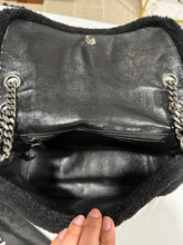 Load image into Gallery viewer, Saint Laurent YSL Black Shearling Nikki Crossbody Shoulder Bag
