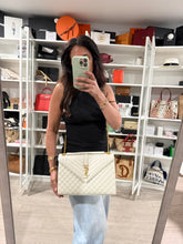 Load image into Gallery viewer, Saint Laurent YSL Large Envelope Cream Crossbody Shoulder bag
