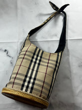 Load image into Gallery viewer, Burberry House Check Barrel Bag Espadrille Rubber Bottom
