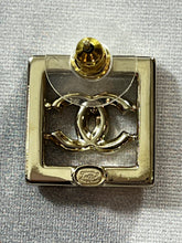 Load image into Gallery viewer, Chanel 23P Gold Square Crystal CC Earrings
