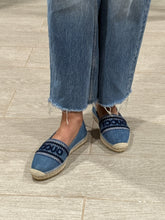 Load image into Gallery viewer, Gucci GG Denim Blue Espadrille
