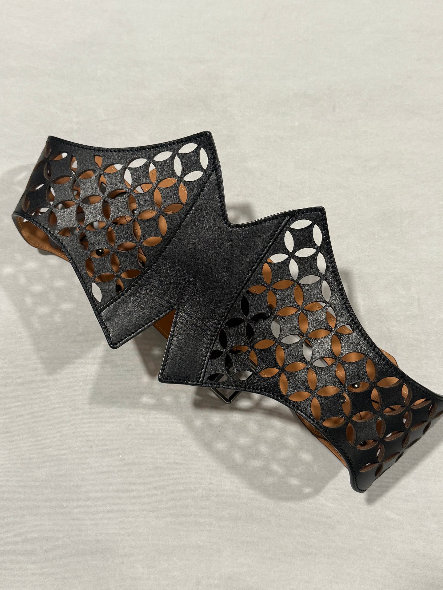 Alaia Lasercut Black Belt