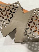 Load image into Gallery viewer, Alaia Lasercut Gray/Taupe Belt
