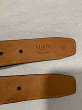 Load image into Gallery viewer, Alaia Lasercut Gray/Taupe Belt
