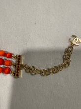 Load image into Gallery viewer, Chanel 24 Metiers D'Art Runway Red Orange 3 Row Choker Necklace

