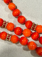 Load image into Gallery viewer, Chanel 24 Metiers D'Art Runway Red Orange 3 Row Choker Necklace
