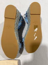 Load image into Gallery viewer, Valentino Garavani Rockstud Blue Espadrille Wedge  Sandals
