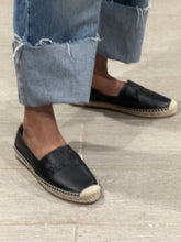 Load image into Gallery viewer, Chloe Black Leather Espadrilles
