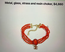 Load image into Gallery viewer, Chanel 24 Metiers D'Art Runway Red Orange 3 Row Choker Necklace
