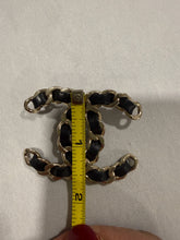Load image into Gallery viewer, Chanel 2016  CC Black Enchained Gold Brooch
