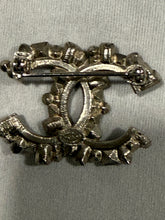 Load image into Gallery viewer, Chanel 16K CC Crystal  Gold Brooch

