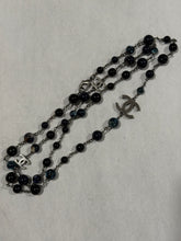 Load image into Gallery viewer, Chanel CC 2020 Black Navy Beaded Necklace
