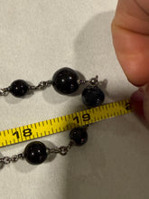 Load image into Gallery viewer, Chanel CC 2020 Black Navy Beaded Necklace

