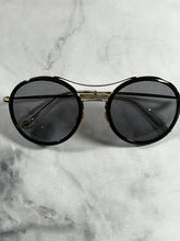 Load image into Gallery viewer, Gucci Black Acetate Gold Round Metal Sunglasses
