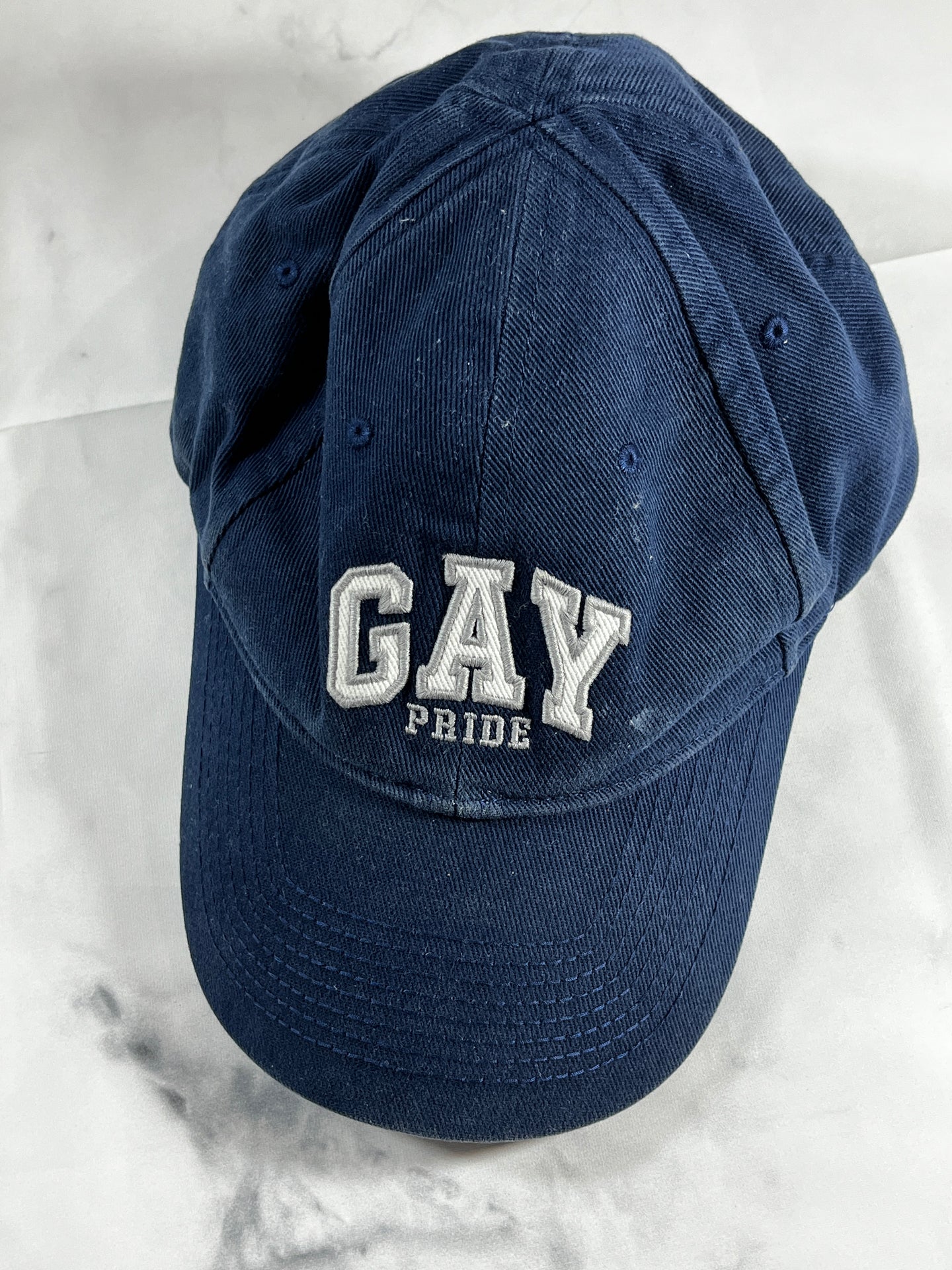 Balenciega Navy Blue Gay Pride Baseball Hat