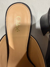 Load image into Gallery viewer, Chloe Black Leather Charms Mule Heels
