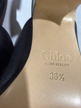 Load image into Gallery viewer, Chloe Black Leather Charms Mule Heels
