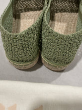Load image into Gallery viewer, Chloe Green Crochet Espadrilles
