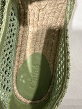 Load image into Gallery viewer, Chloe Green Crochet Espadrilles
