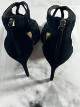 Load image into Gallery viewer, Alexandre Birman Black Suede &amp; Lace Cutout Booties
