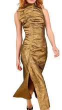 Load image into Gallery viewer, Ulla Johnson Gold Metallic Foil Dress
