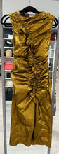 Load image into Gallery viewer, Ulla Johnson Gold Metallic Foil Dress
