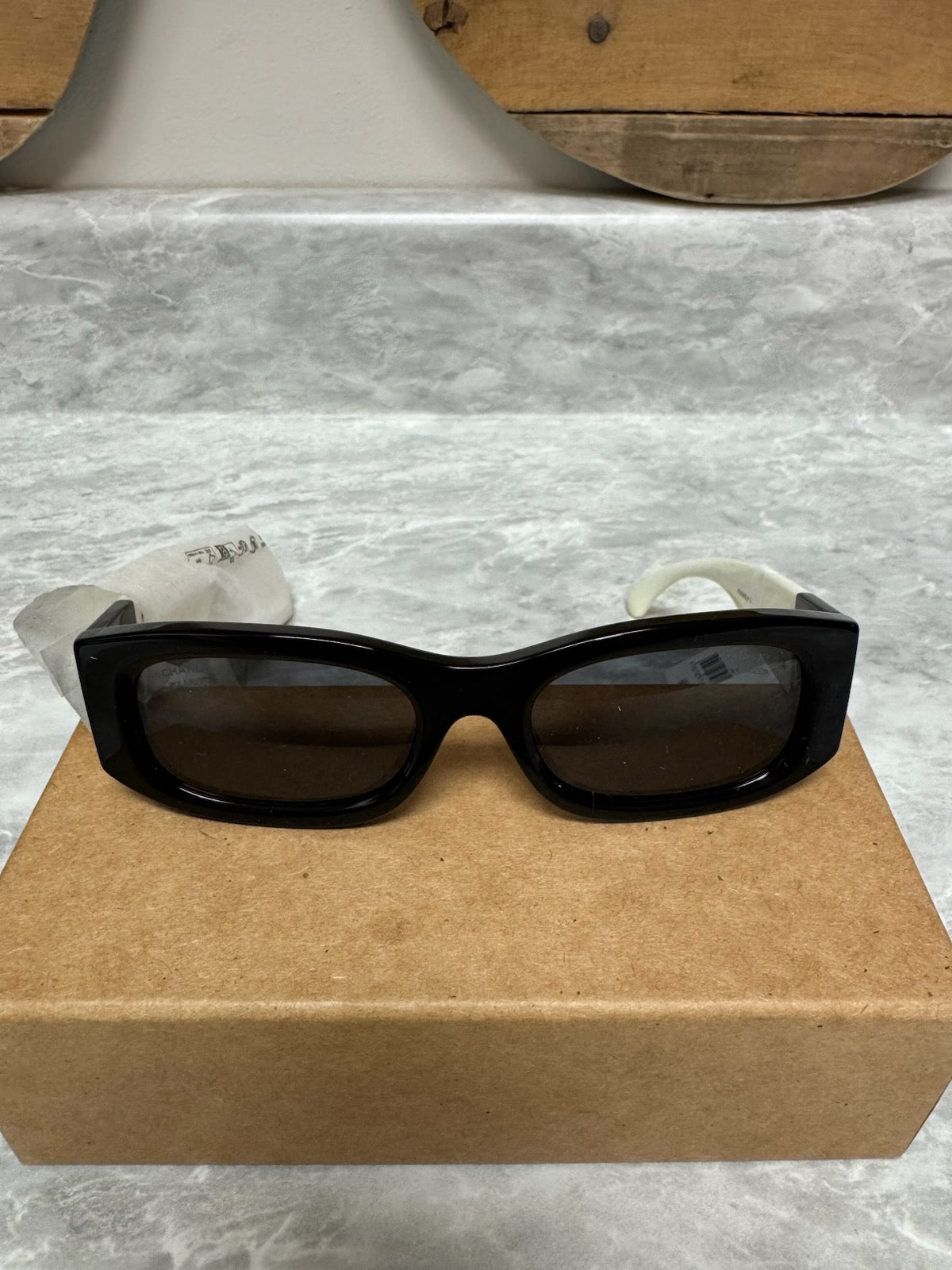 Chanel Black White Sunglasses Polarized