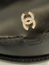 Load image into Gallery viewer, Chanel 20B  Black  Leather  Loafer Round Toe Sling backs
