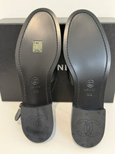 Load image into Gallery viewer, Chanel 20B  Black  Leather  Loafer Round Toe Sling backs
