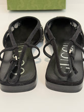 Load image into Gallery viewer, Gucci GG Mesh Suede Crystal Embellished GG Slingback
