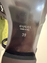 Load image into Gallery viewer, Gucci GG Mesh Suede Crystal Embellished GG Slingback
