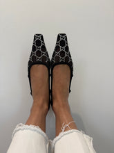 Load image into Gallery viewer, Gucci GG Mesh Suede Crystal Embellished GG Slingback
