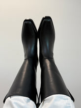 Load image into Gallery viewer, Chanel 23S  Black Leather Square Toe Cowboy Boots
