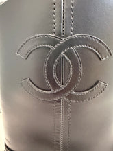 Load image into Gallery viewer, Chanel 24C  Black Leather Cap Toe Short Boots

