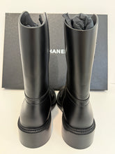 Load image into Gallery viewer, Chanel 24C  Black Leather Cap Toe Short Boots

