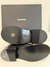 Load image into Gallery viewer, Chanel 24C  Black Leather Cap Toe Short Boots

