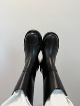 Load image into Gallery viewer, Chanel 24C  Black Leather Cap Toe Short Boots

