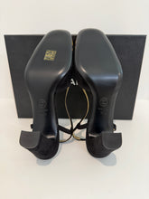 Load image into Gallery viewer, Chanel 24C  Black Suede w/ Gold Laminated CC Captoe Slingback
