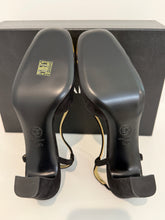 Load image into Gallery viewer, Chanel 24C  Black Suede w/ Gold Laminated CC Captoe Slingback
