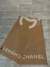 Load image into Gallery viewer, Chanel CC Beige Ivory Blanket Shawl Wrap
