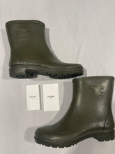 Load image into Gallery viewer, Celine Khaki Rubber Short Boots
