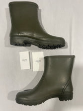 Load image into Gallery viewer, Celine Khaki Rubber Short Boots
