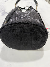 Load image into Gallery viewer, Chanel 19C Black Raffia Drawstring Bucket Bag
