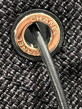 Load image into Gallery viewer, Chanel 19C Black Raffia Drawstring Bucket Bag
