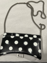 Load image into Gallery viewer, Balenciaga Hourglass Black Polkadot Wallet on Chain

